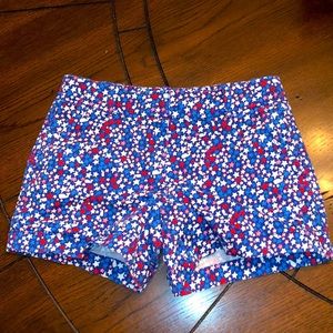 Vineyard Vines Girls Size 10 Shorts Stars Whales Red White Blue USA Preppy